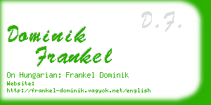 dominik frankel business card